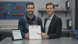 Commercial plumbing maintenance checklist visual for Westlake Village property managers